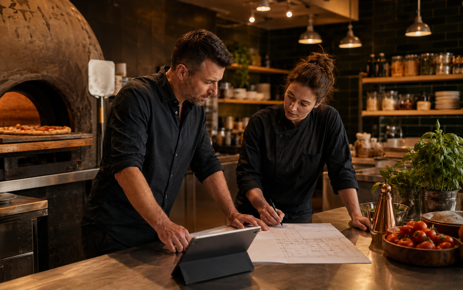 Beratung für Gastronomie und Küchenausstattung in einer modernen Pizzeria